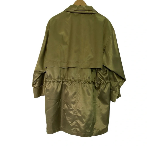 Sanyo Weather Wear by Carol Cohen Anorak Jacket Small Metallic Green - Picture 3 of 9